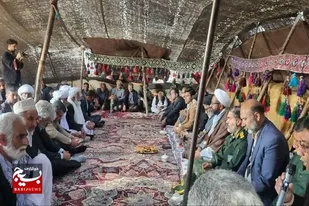 نشست شورای عشایر شهرستان هامون با حضور فرماندار و فرمانده سپاه در منطقه کوه خواجه؛ بررسی مطالبات و جشن نیمه شعبان