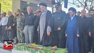 تشییع و تدفین پیکر مطهر شهید هوشنگ ناصرپور با حضور مسئولان و مردم بروجرد