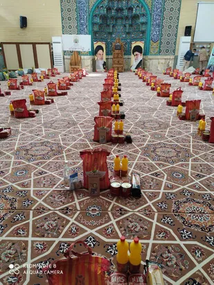 تهیه و توزیع ۱۵۰ بسته معیشتی بهداشتی فرهنگی بین نیازمندان