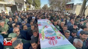 تشییع پاسدار رشید اسلام سرهنگ شهید محمدرضا بیاضی پور