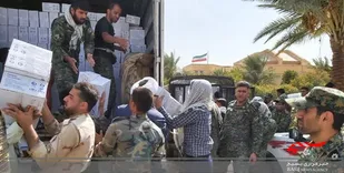 توزیع ۲۰ هزار کارتن اقلام خوراکی بین زائران اربعین در مرز خسروی
