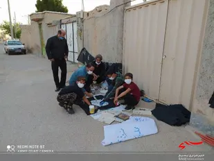سیاه پوش کردن مساجد جاجرم به همت بسیجیان