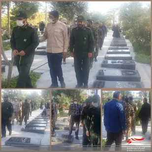 حضور شورای حوزه امام روح الله( ره ) خمینی شهر در گلزار شهدای دهنو