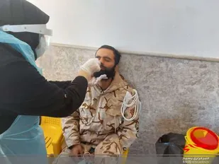 غربال گری و انجام تست رپید کووید ۱۹ در سپاه سرخه