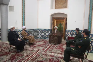 دیدار فرمانده ناحیه مقاومت بسیج حضرت امام صادق باآیت ا... کلباسی
