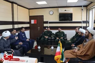 دیدار مسئول دفتر نمایندگی ولی فقیه در سپاه کبودراهنگ با رئیس عقیدتی سیاسی پایگاه هوایی شهید نوژه