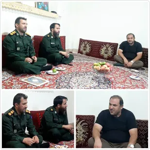دیدار فرمانده سپاه پیشوا با برادر شهیدوالامقام" حیدر محمدحسینی"