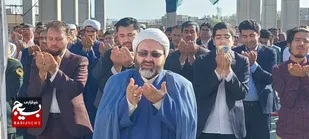 اقامه نماز با شکوه &laquo;عید سعید فطر&raquo; در شهرستان جوین  + فیلم و عکس