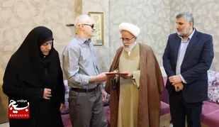 حضور امام جمعه کرمانشاه در منزل جانبازان دفاع مقدس
