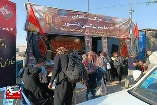آغاز به کار موکب شهدای سازمان دامپزشکی استان در مرز مهران