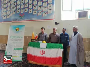 میز خدمت در مصلی نمازجمعه شهر وردنجان