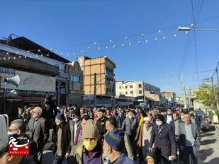 راهپیمایی مردم بهشهر علیه هتاکی نشریه فرانسوی