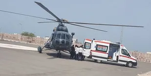 اعزام سه بیمار با بالگرد سپاه از قشم به بندرعباس