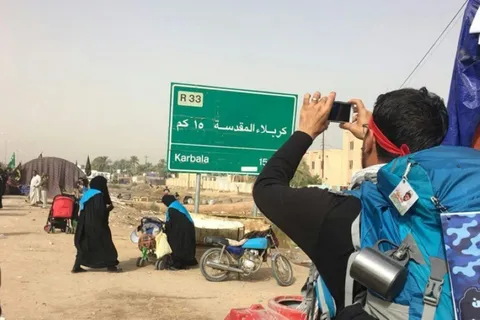 چند قدمی با زوار پیاده اربعین تا مقامِ علمدار کربلا!