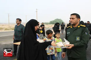 مواکب سپاه سیدالشهدا شهرستان دیّر در پیاده روی جاماندگان اربعین