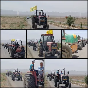 برگزاری رژه تراکتوری کشاورزان در حمایت از مردم مظلوم فلسطین