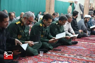 حضور فرمانده سپاه استان همدان در مراسم ختم مادر شهید بهرعلی نیازی