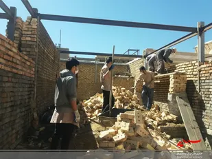 اردوی جهادی بسیجیان اراکی در روستای مرزیجران
