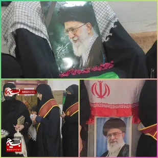 فعالیت جهادی خواهران خادمین شهدای هندیجان درمراسم یاد رهبر شهید