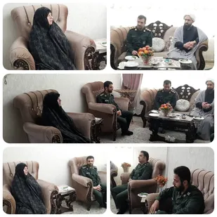 دیدار فرمانده سپاه پیشوا با مادر شهید والامقام "محمدرضا انارکی"