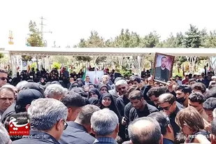 بدرقه پیکر شهید عارفی باحضور بسیجیان