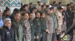 حمایت نمازگزاران جمعه بهاباد از سپاه پاسداران