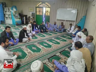 برگزاری جلسه اخوت هم اندیشی سبز پوشان &nbsp;با معتمدان و ریش سفیدان میرجاوه&nbsp;