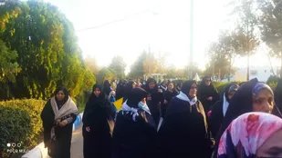 برگزاری پیاده روی بانوان بسیجی شاهرود+ تصاویر