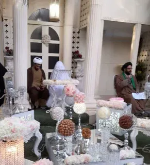 پیوند آسمانی دو زوج بسیجی پایگاه فاطمیه در عید مبعث