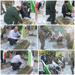 غبارروبی مزار شهدای سوسنگرد