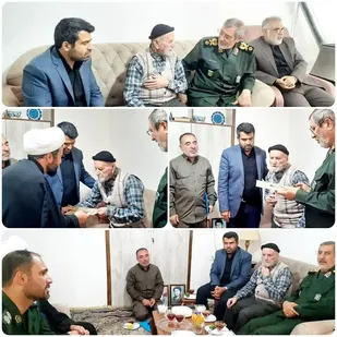 سردار   ذوالقدر  با خانواده شهیدان محمد مهدی و حسن سراج دیدار کرد