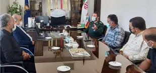 دیدار بخشدار مرکزی با فرمانده سپاه پیشوا