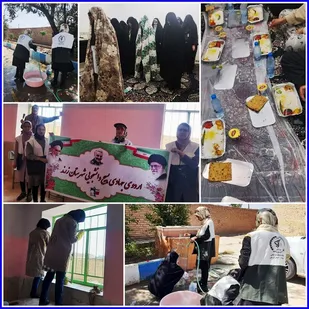 رنگ آمیزی مدرسه توسط دانشجویان خواهر دانشگاه های زرند