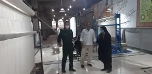 بازدید بسیج سازندگی از کارگاه قالیبافی حوزه نرجس خاتون ناحیه مرکزی یزد