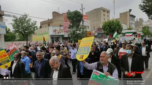 راهپیمایی روز جهانی قدس در محمد شهر کرج برگزار شد