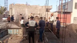 اردوی جهادی گروه جهادی شهید شمسی جهت ساخت مسکن مددجویی بهزیستی