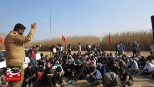 کاروان راهیان نور دانش آموزان شهرستان البرز در یادمان علقمه