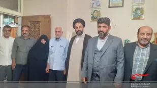 دیدار فرمانده سپاه خمینی شهر با کهنسال ترین رزمنده بسیجی خمینی شهر