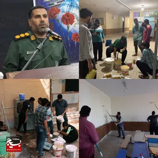 ۶مدرسه توسط گروه های جهادی رنگ آمیزی و شاداب سازی شدند