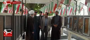 مزار مطهر شهدا اشتهارد، به مناسبت هفته عقیدتی سیاسی در سپاه گلباران شد+ تصاویر