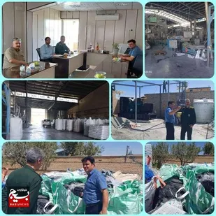 حضور فرمانده ناحیه گلپایگان در کارخانجات شهرک صنعتی برای پیگیری مشکلات قطعی برق