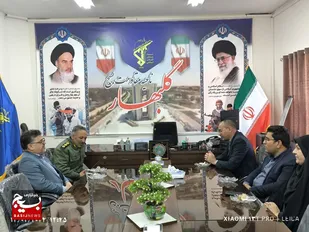 دیدار فرماندار گلبهار با فرمانده بسیج این شهرستان به مناسبت روز پاسدار