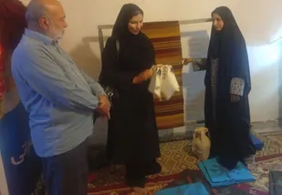 حمایت از بانوان کارآفرین؛ محور بازدید نمایندگان بنیاد تعاون سپاه زاهدان از کارگاه قالیبافی
