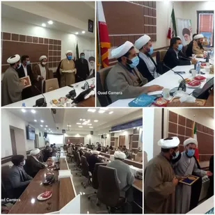 تکریم و معارفه رئیس اداره تبلیغات اسلامی و فرمانده پایگاه بسیج طلاب خاتم