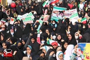 حضور با شکوه مردم ولایتمدار شادگان در راهپیمایی ۲۲ بهمن