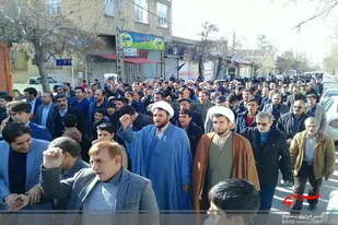 مردم اسدآباد در حمایت از صلابت و شجاعت سپاه راهپیمایی کردند