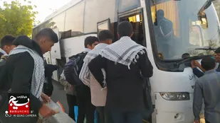 اعزام دانش آموزان پسر شهرستان منوجان کرمان به راهیان نور