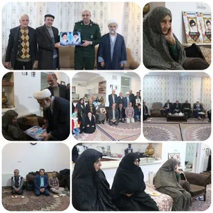 دیدار مسئولین اردکان با خانواده شهیدان پیری و شرکائی