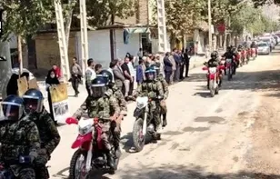 رژه خودرویی در شهرستان لردگان