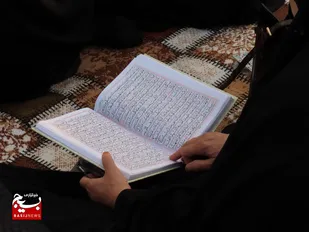 مراسم جزء خوانی قرآن کریم در شهر بهارستان